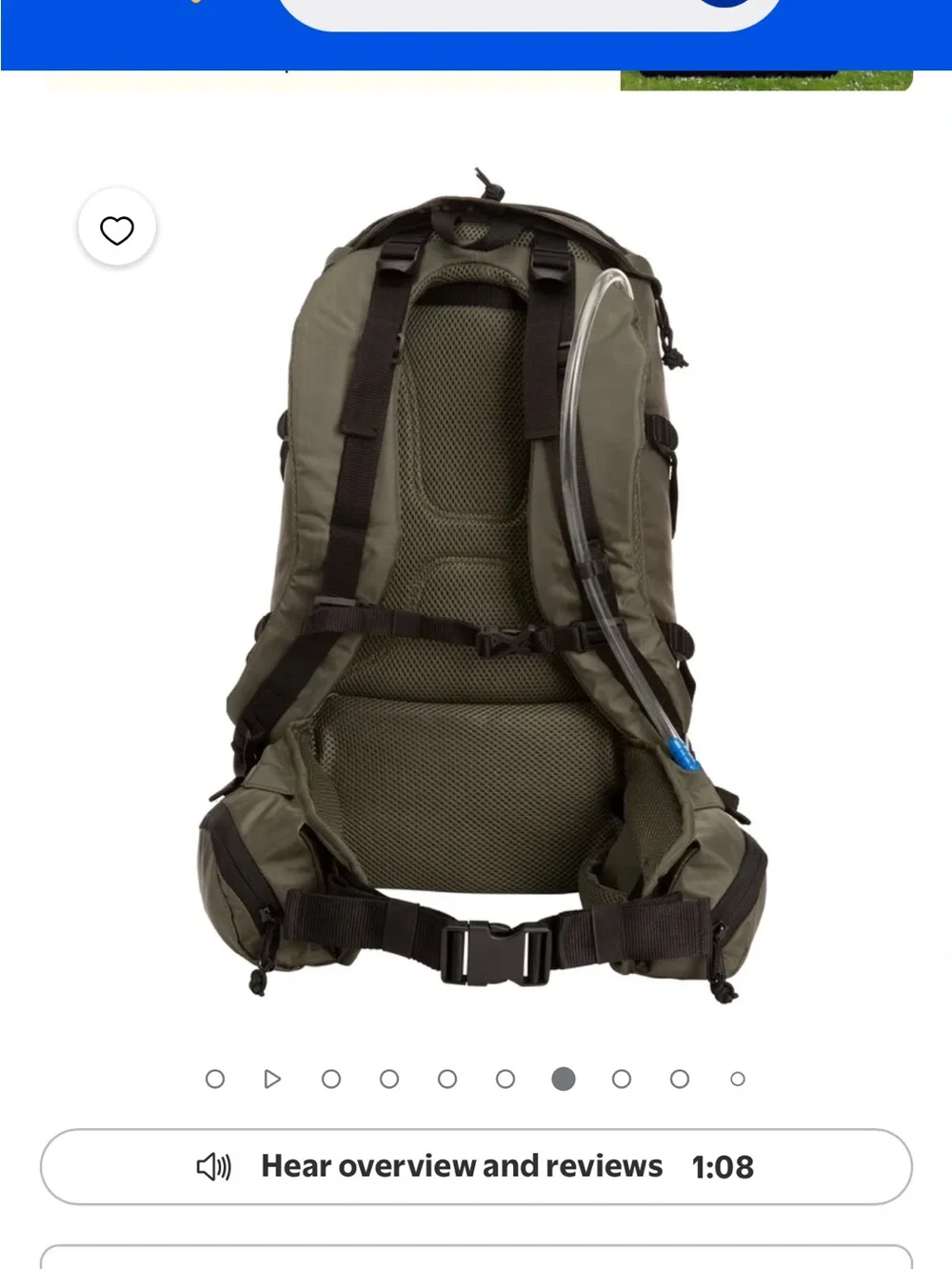 NWOT Outdoor Products Big Sur 28 L hydration backpack 3 L reservoir, green